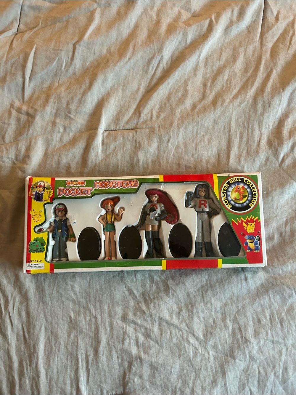 Vintage 1999 Pokémon Pocket Monsters Action Figure Set Ash Misty James Jessie
